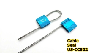 Fechadura de contêiner com vedação de cabo de aço de alta segurança