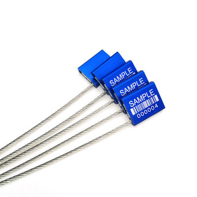 Amarelo US-CC251 Segurança 2, 5 mm Selo de cabo de recipiente de liga de alumínio numerado por fio