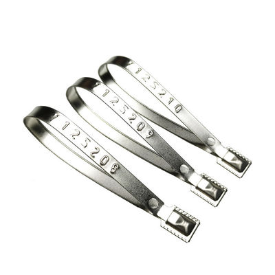 118*8,2*0,7 mm Selo de segurança de metal de bloqueio apertado para contêiner de transporte US-MS01
