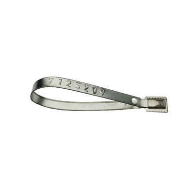 118*8,2*0,7 mm Selo de segurança de metal de bloqueio apertado para contêiner de transporte US-MS01
