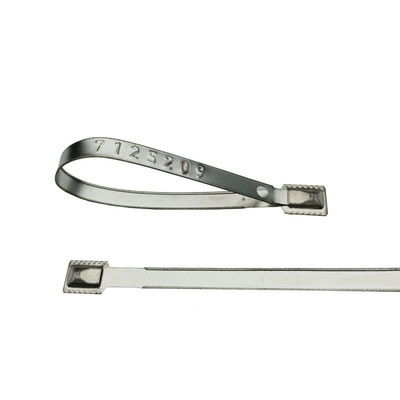 118*8,2*0,7 mm Selo de segurança de metal de bloqueio apertado para contêiner de transporte US-MS01