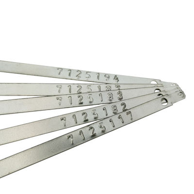 118*8,2*0,7 mm Selo de segurança de metal de bloqueio apertado para contêiner de transporte US-MS01