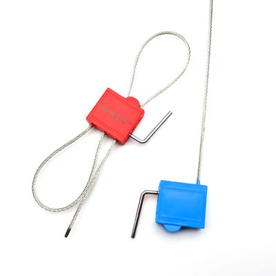 2.0 mm Fecho de cabo de segurança de plástico com fecho duplo e cabo torto Área de marcação 23,5*17 mm