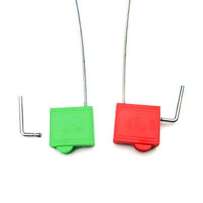2.0 mm Fecho de cabo de segurança de plástico com fecho duplo e cabo torto Área de marcação 23,5*17 mm