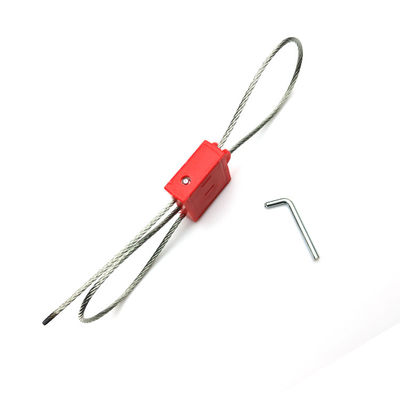 2.0 mm Fecho de cabo de segurança de plástico com fecho duplo e cabo torto Área de marcação 23,5*17 mm