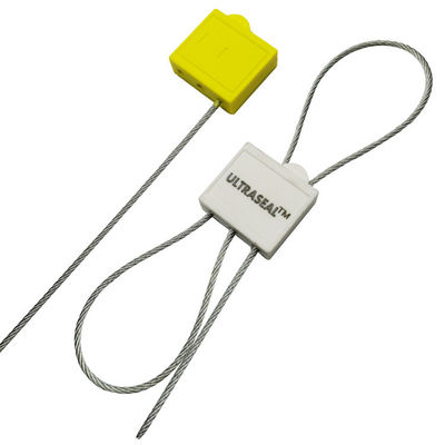 400 mm Laranja Auto-bloqueio Double Lock Selo Puxa Estreito Selo de segurança de plástico 2,0 mm