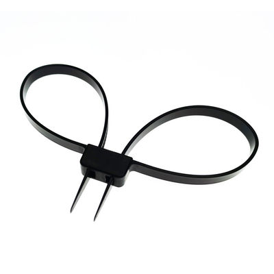 12*690 mm Auto-bloqueio Pull Tight Polícia de Segurança Duplo Flexo plástico algemas de nylon