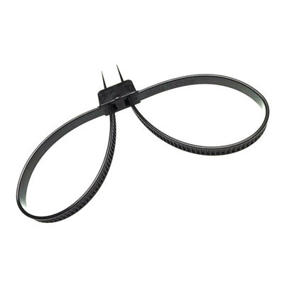 12*690 mm Auto-bloqueio Pull Tight Polícia de Segurança Duplo Flexo plástico algemas de nylon