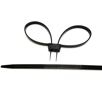 12*690 mm Auto-bloqueio Pull Tight Polícia de Segurança Duplo Flexo plástico algemas de nylon