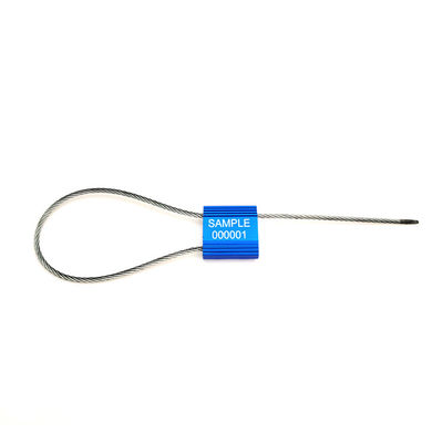 Fecho de cabo de segurança de arame de aço galvanizado de liga de alumínio para área de marcação 26*26 mm