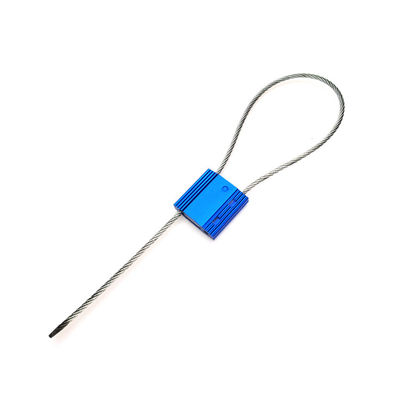 Fecho de cabo de segurança de arame de aço galvanizado de liga de alumínio para área de marcação 26*26 mm