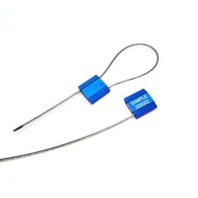 Fecho de cabo de segurança de arame de aço galvanizado de liga de alumínio para área de marcação 26*26 mm