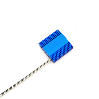 Fecho de cabo de segurança de arame de aço galvanizado de liga de alumínio para área de marcação 26*26 mm