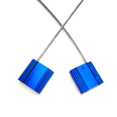 Fecho de cabo de segurança de arame de aço galvanizado de liga de alumínio para área de marcação 26*26 mm