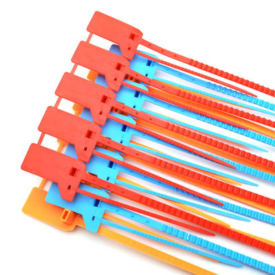 Sello de etiqueta de segurança cor-de-laranja descartável 400*34*16 mm Perfeito para recipientes de plástico