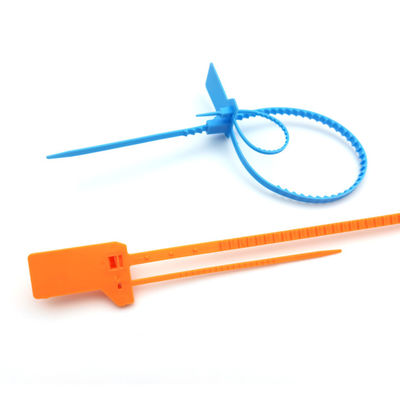 Sello de etiqueta de segurança cor-de-laranja descartável 400*34*16 mm Perfeito para recipientes de plástico