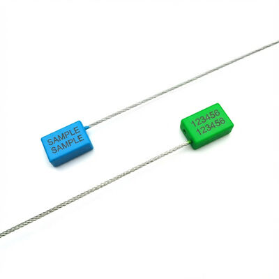Selo de cabo de plástico de arame de aço galvanizado para numeração de série e materiais personalizados