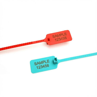 Container seguro com etiqueta preta e cabo de vedação de plástico personalizado