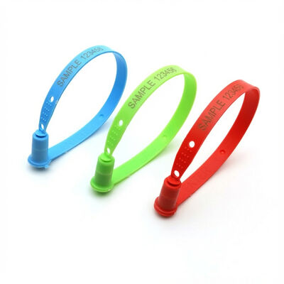 Carrinho de alfândega descartável de 198 mm Selo de segurança de plástico com número e à prova de adulteração