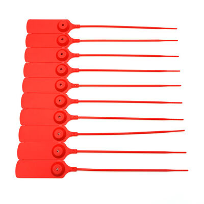 Área de marcação L 38*W 20 mm 200 mm Código de barras Logotipo Numerado Sacos de plástico Selo de segurança para banco