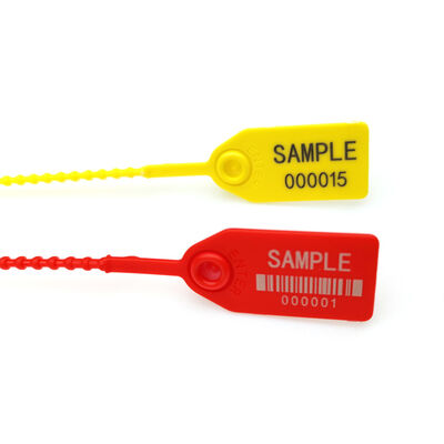 250*19*15,5 mm Roupas Etiqueta de selo de segurança de reboque de plástico para impressão a laser / estampagem a quente