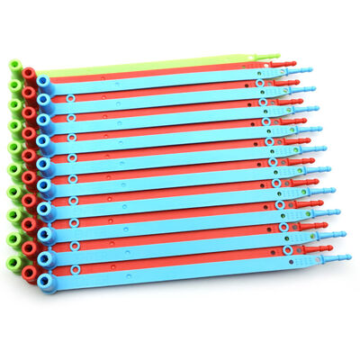 200 mm Anel de plástico laranja de comprimento fixo Container de segurança de uma vez