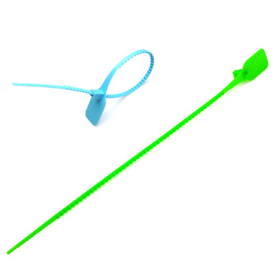 Selo em tiras de PP auto-bloqueável com área de marcação L 33 * W 25 mm e etiqueta de plástico personalizada